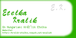 etelka kralik business card